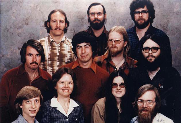 Equipo de Microsoft en 1978. Donde esta Bill gates
