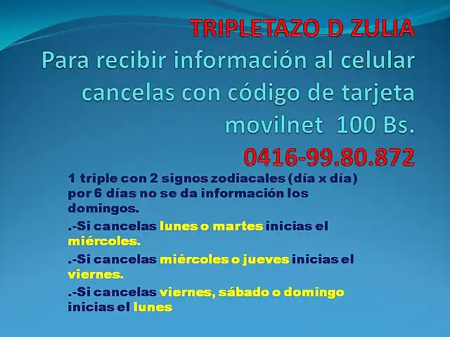 TRIPLETAZO D ZULIA