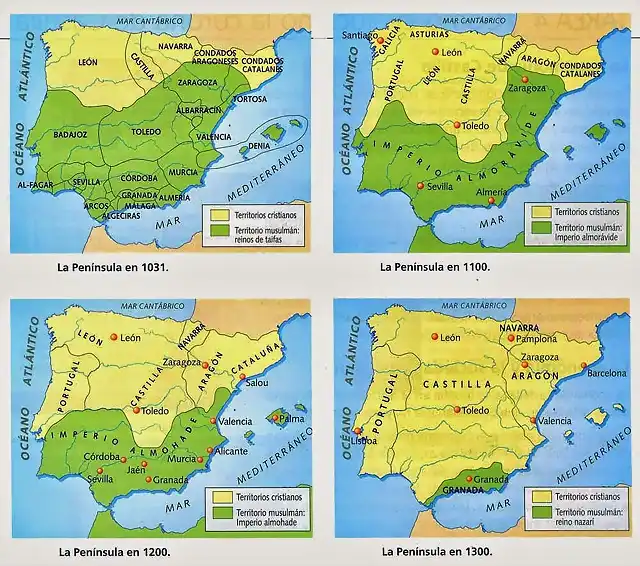 Evoluci?n de los reinos peninsulares