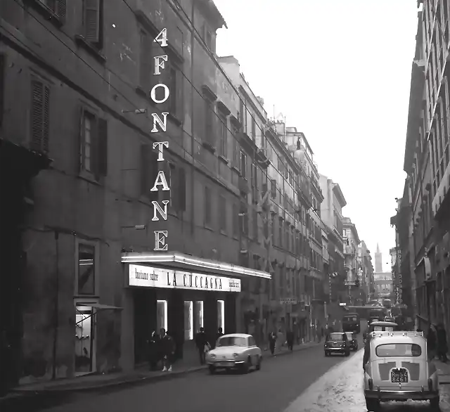 Rom - Via delle Quattro Fontane, Cinema 4 Fontane, 1962