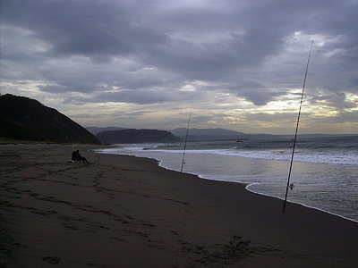 pesca en playa