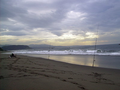 pesca en playa