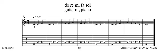 doremifasol guitarra piano