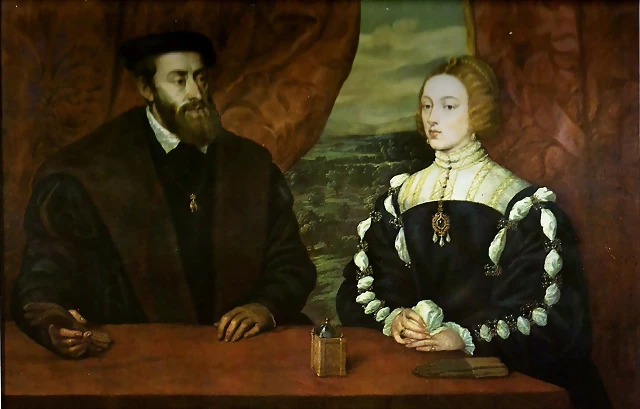 Carlos V y su esposa