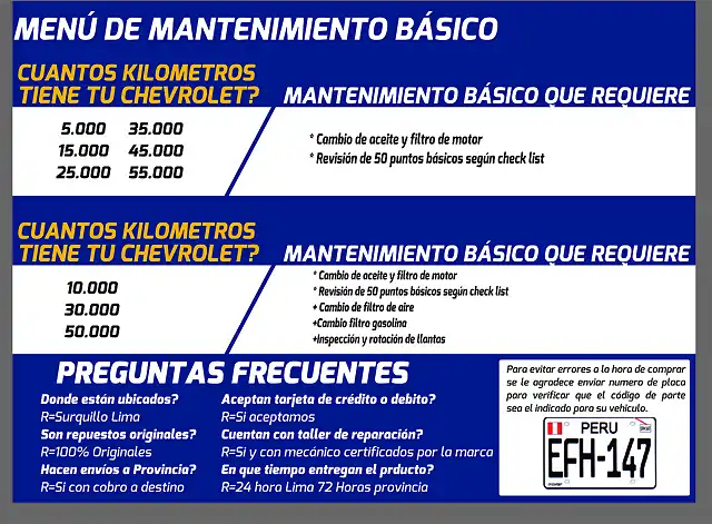 Plantilla mantenimiento