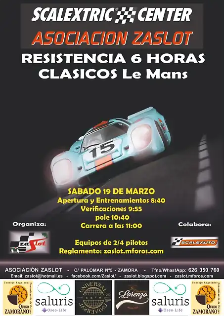 Resis 6h Clasicos Le Mans ZaSlot Zamora 19-03-2022