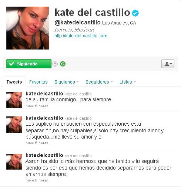 Kate del Castillo anuncio de divorcio