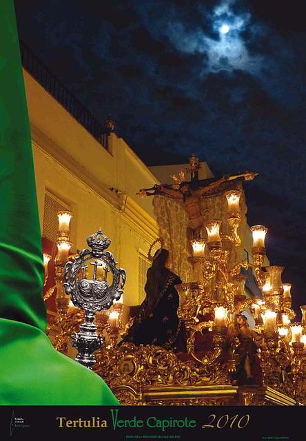 cartel 2010 Tertulia Cofrade Verde Capirote