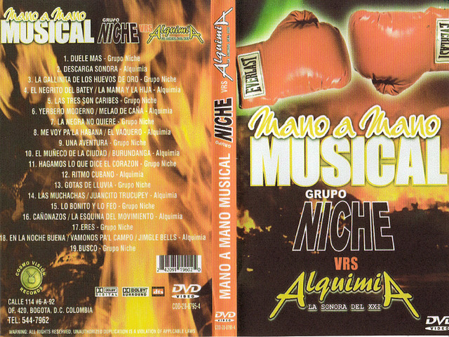 Grupo Niche VRS Alquimia - Mano a Mano - Caratula DVd