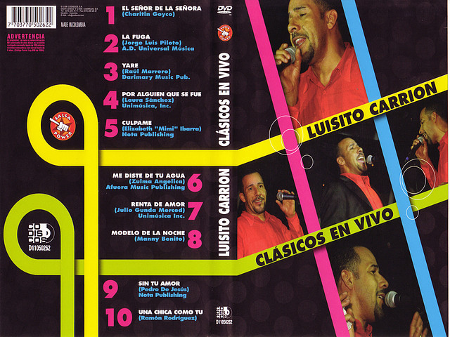 Luisito Carrion - Clasicos En Vivo - Caratula DVD