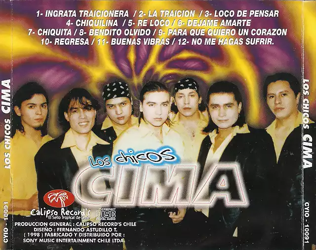 Los Chikos Cima - Los Chikos Cima (1998) Trasera