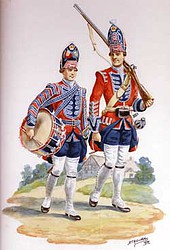 grenadier-drummer del regiment de Barrell