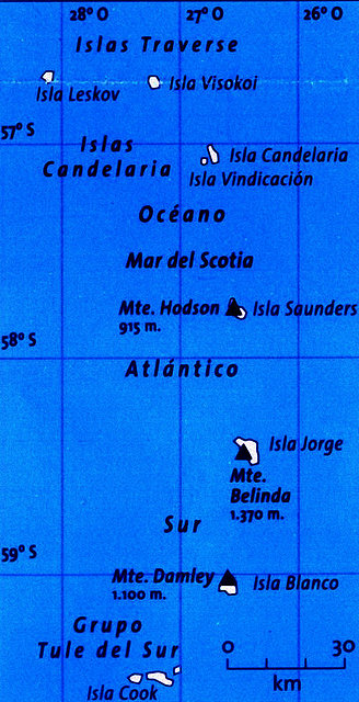 Islas Sandwich del Sur, Tierra del Fuego