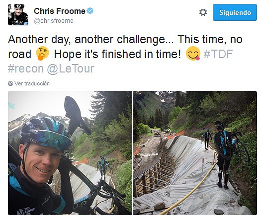 froome reconociendo la ruta del Tour 2016