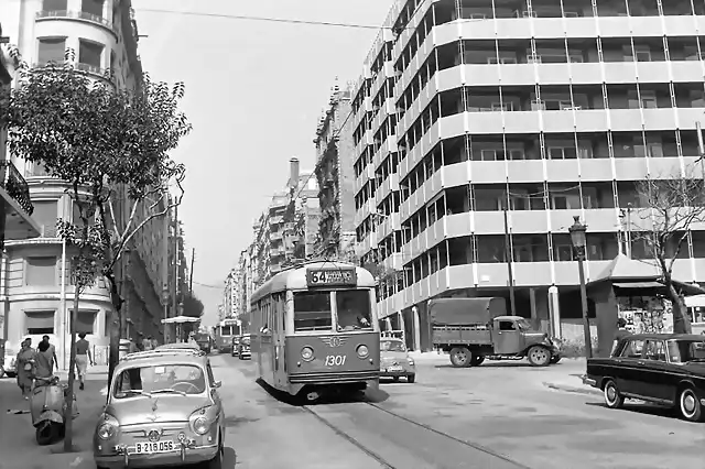 Barcelona c. Muntaner - Via Augusta c. 1963