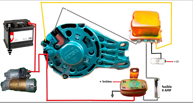 esquema alternador Seat 600 L especial esquema alternador Seat 600 L especial