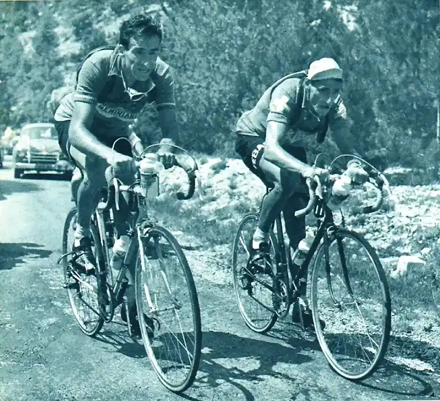 1955 - Tour. 11? etapa, 5 Kubler fuerza el ritmo y solo le sigue Geminiani