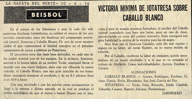 1976.06.10 Liga juvenil 1976.06.10 Liga juvenil