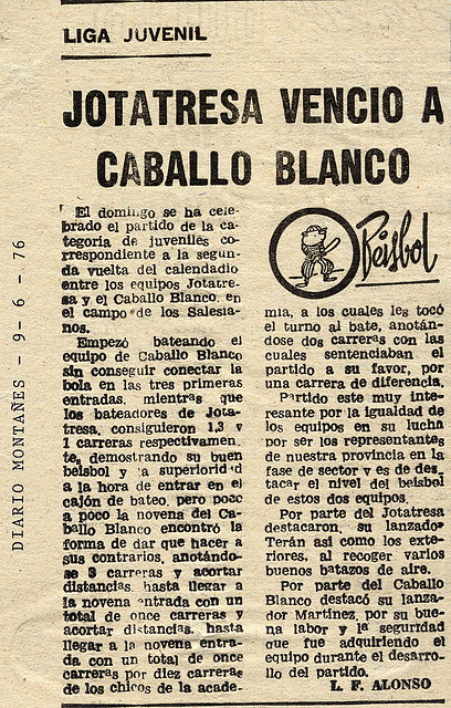 1976.06.09 Liga juvenil 1976.06.09 Liga juvenil