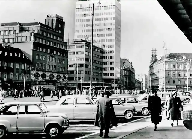 Zagreb - Platz der Republik, 1965