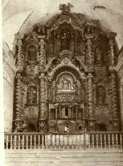 Retablo mayor de la capilla jesu?tica de San Javier de Nazca