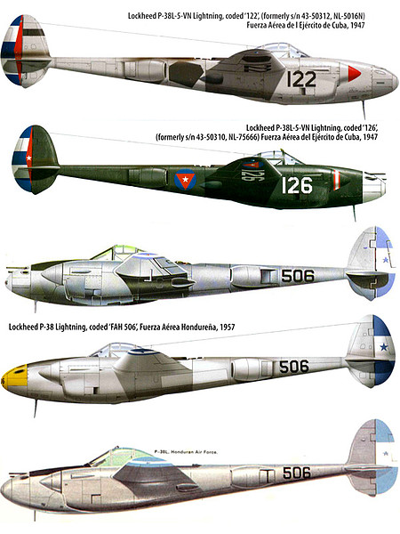 Esquemas P-38 Cuba y Honduras