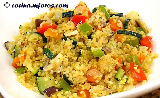 Cuscus salteado con verduras