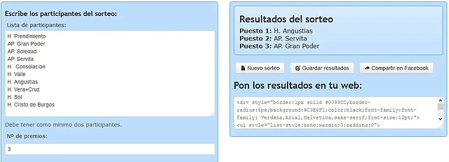 sorteo
