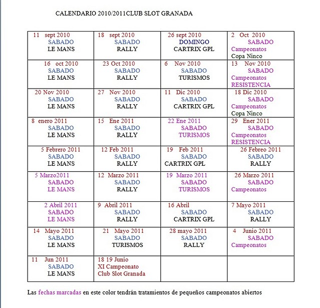 Calendario