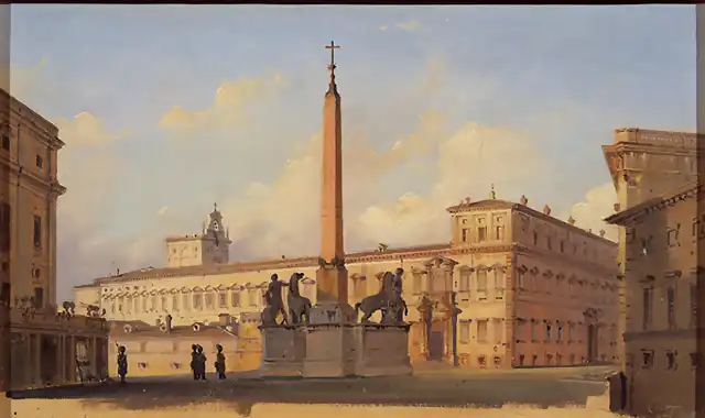 Piazza di Monte Cavallo (1847) Ippolito Caffi