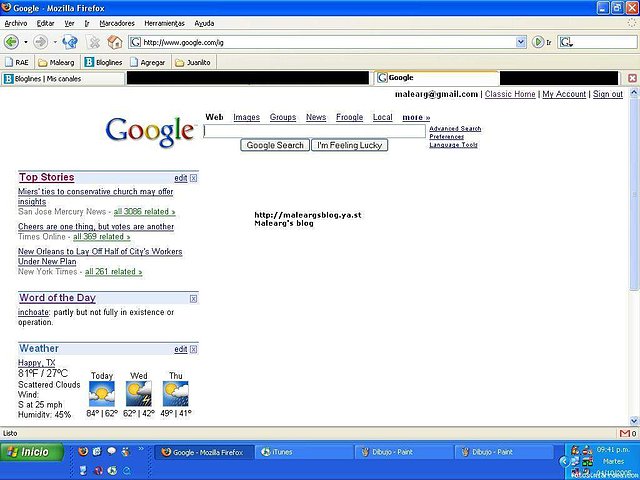 Google.com personalizable 4/10/2005 :: Malearg