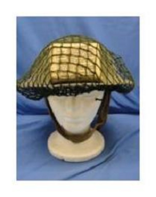 WWII British Army Helmet with Net - 4