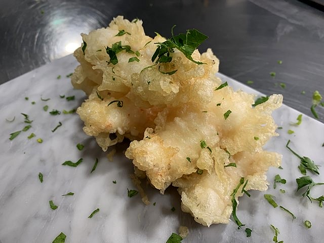 Tempura de cigalas Rufino