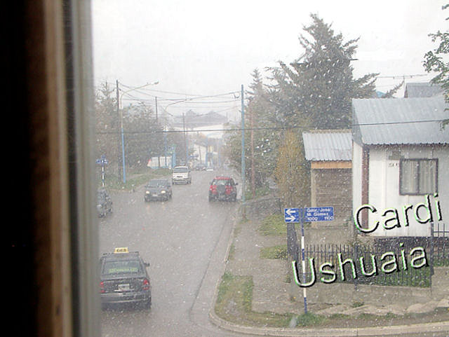 Nieve en Ushuaia, Tierra del Fuego, en noviembre