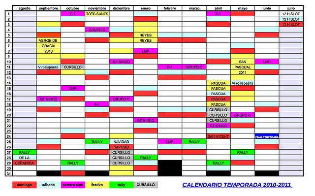 CALENDARIO