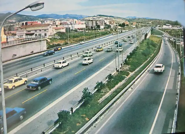 Badalona autopista C-31 Barcelona 1974