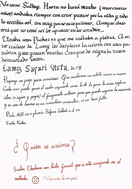 Hilo todo escrito a mano Hilo todo escrito a mano