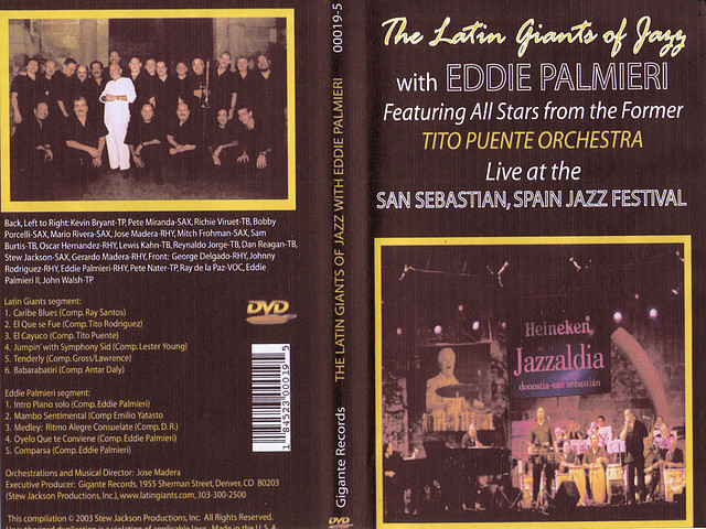 Eddie Palmieri - Featuring All Stars From The Former Tito Puente Orchetra Live San Sebastian - Caratula DVD