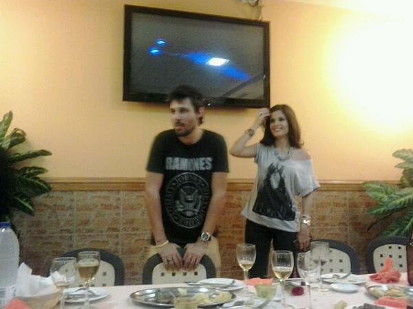 Hugo y María en la cena Hugo y María en la cena
