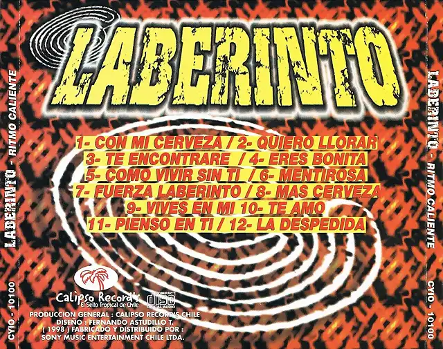 Laberinto - Ritmo Caliente (1998) Trasera