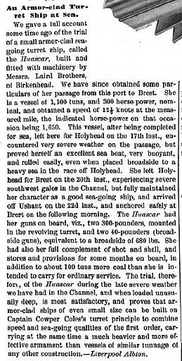 Huascar (Scientific American 1866)