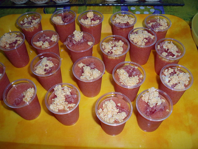 Vasitos de Salmorejo.