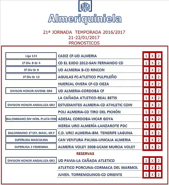 Almeriquiniela Jor 21