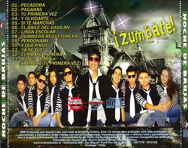 Noche De Brujas - Zumbate (2008) Trasera