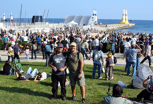 Jorge y Mauri en las playas de Barcelona