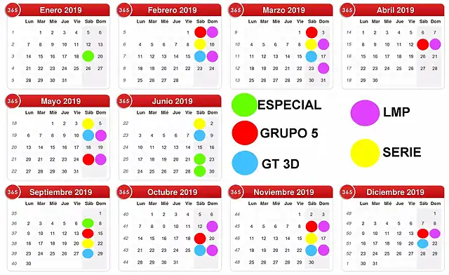 CALENDARIO 2019