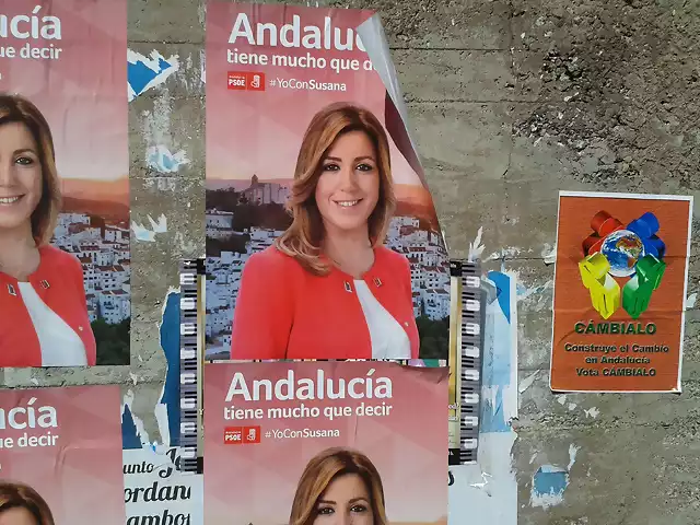 Cartelería eleciones Autonómicas Andalucía.-07.03.2015