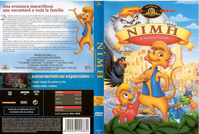 Nimh El Ratoncito Valiente Por El Verderol - dvd-2