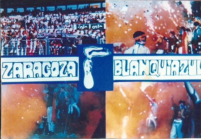 brigadas blanquiazules fotomontaje zaragoza blanquiazul 86-87 brigadas blanquiazules fotomontaje zaragoza blanquiazul 86-87