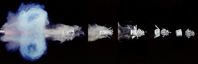 Shotgun-sequence of shot-pellets Shotgun-sequence of shot-pellets